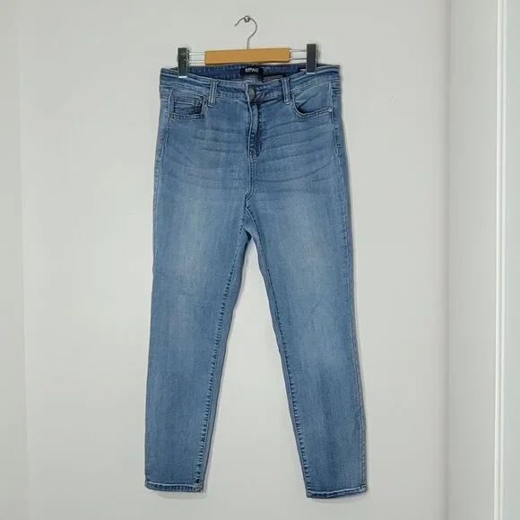 Buffalo David Bitton Blue Cotton Blend High-Rise Slim Fit Stretch Jean Size 10 - Picture 9 of 16